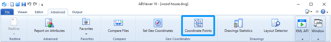 Coordinate Points tool in ABViewer 16
